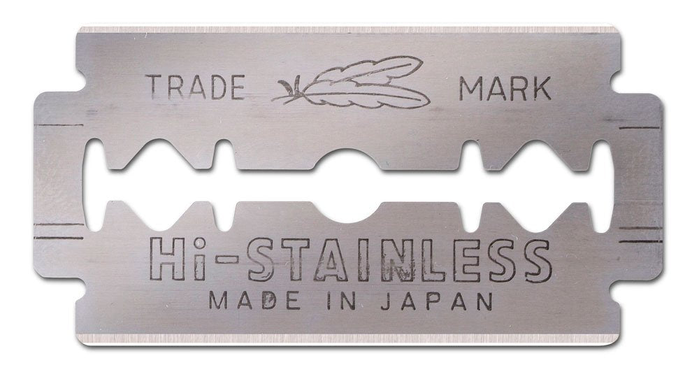 Feather Safety Razor - High Stainless Steel Double Edge 10 Piece Replacement Blade Set Silver Made in Japan-Kiichin - The #1 Place for Japanese Goods in Your Hand!