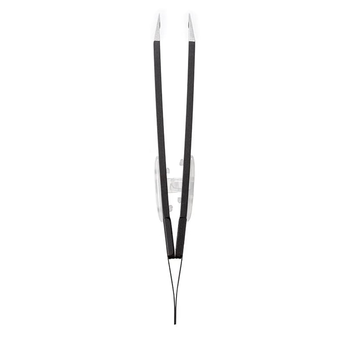 Green Bell Craftsmanship Black Round Tip Tweezers - Precision and Durability