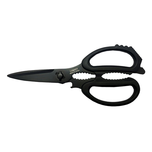 Hasegawa Knives EL-210-BK Canary Kitchen Scissors in Elegant Black-Kiichin - The #1 Place for Japanese Goods in Your Hand!