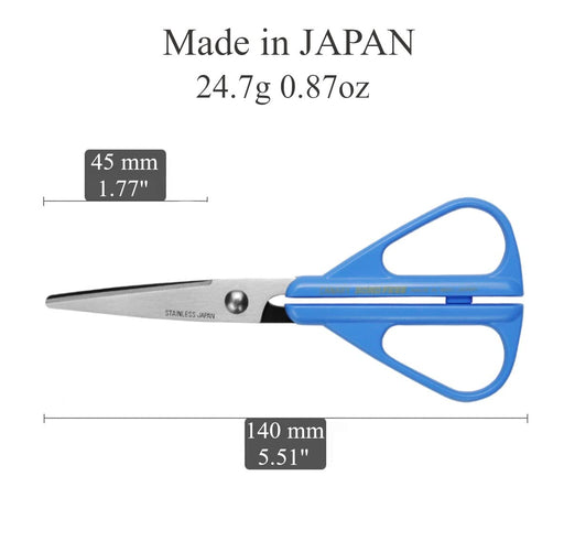 Hasegawa Knives Blue Tapered Scissors Gbs-500-Bu 14cm Total Length 4.5cm Blade-Kiichin - The #1 Place for Japanese Goods in Your Hand!
