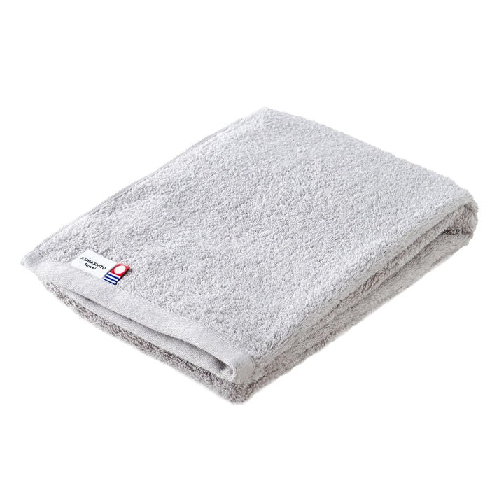 Kurashito Imabari Certified Slim Bath Towel 100% Cotton 34x100cm Gray-Kiichin - The #1 Place for Japanese Goods in Your Hand!