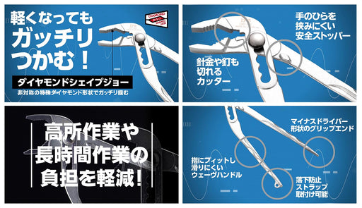 Igarashi Plyer Light Plastic Water D 165mm LWD-165 Made in Japan Tsubame Sanjo-Kiichin - The #1 Place for Japanese Goods in Your Hand!
