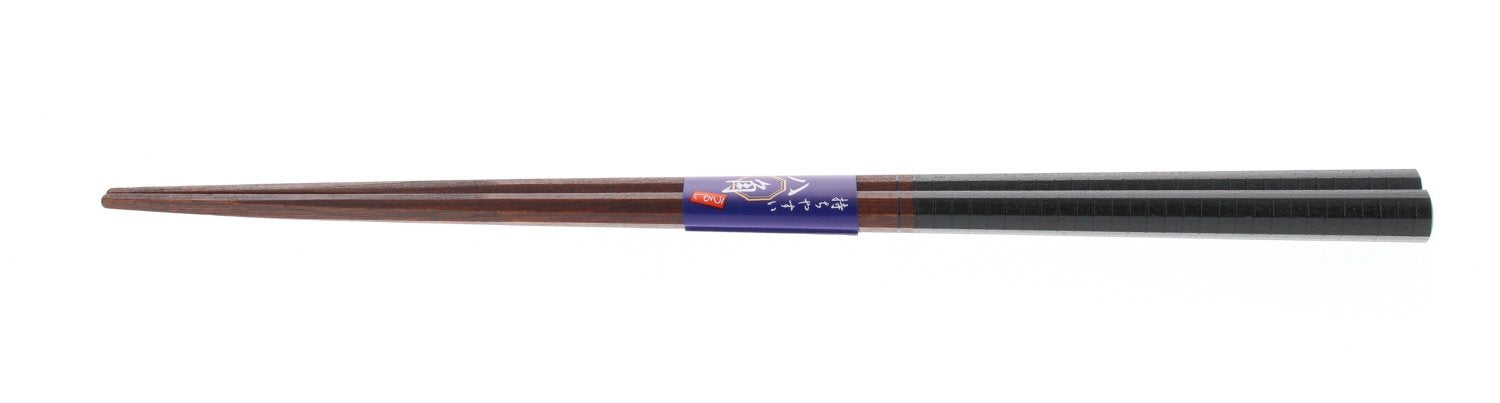 Ishida 23Cm Japanese Wooden Chopsticks Octagonal Line Natural Lacquer Tip-Kiichin - The #1 Place for Japanese Goods in Your Hand!