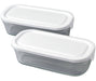 Iwaki Japan 500Ml White Glass Pack & Range Box Set (2) - Skc3246-W2-Kiichin - The #1 Place for Japanese Goods in Your Hand!