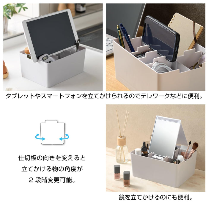 Her Astage Stackable Mini Desk Organizer Black 21.5x16.3x14.5cm Made in Japan-Kiichin - The #1 Place for Japanese Goods in Your Hand!