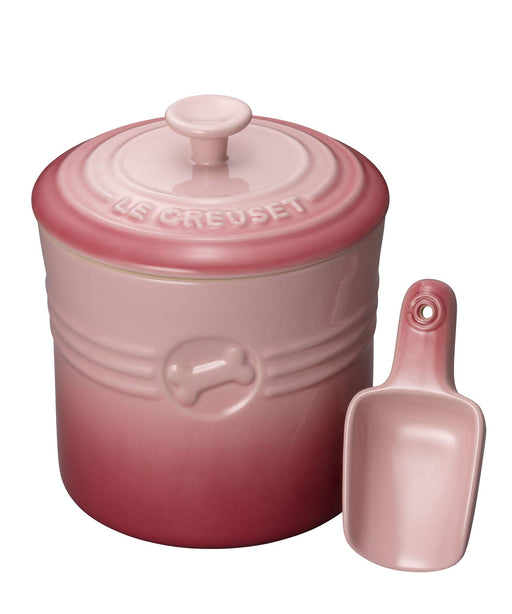 Le Creuset Natural Pink Pet Food Container with Scoop Official Japanese Product-Kiichin - The #1 Place for Japanese Goods in Your Hand!