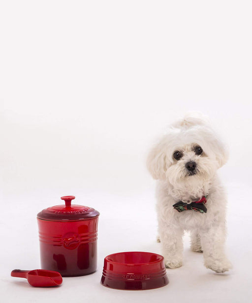 Le Creuset Natural Pink Pet Food Container with Scoop Official Japanese Product-Kiichin - The #1 Place for Japanese Goods in Your Hand!
