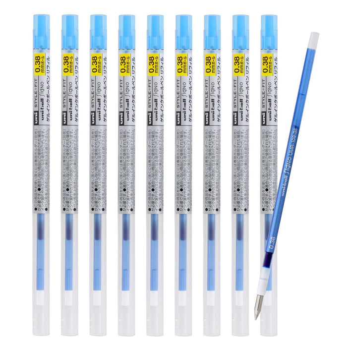 Mitsubishi Pencil Style Fit Signo Ballpoint Pen Refill 0.38 Light Blue 10 Pieces-Kiichin - The #1 Place for Japanese Goods in Your Hand!