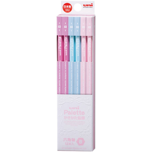 Mitsubishi Pencil Uni Palette B Pastel Pink Drawing Pencil Pack of 12-Kiichin - The #1 Place for Japanese Goods in Your Hand!