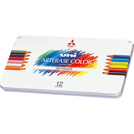 Mitsubishi Pencil Uniarterase 12 Colors Erasable Colored Pencil Set Uac12C-Kiichin - The #1 Place for Japanese Goods in Your Hand!