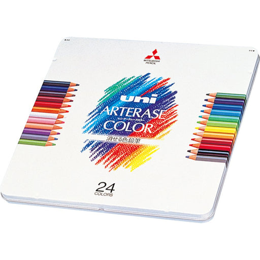 Mitsubishi Pencil Uniarterase 24 Colored Erasable Pencils Set UAC24C-Kiichin - The #1 Place for Japanese Goods in Your Hand!