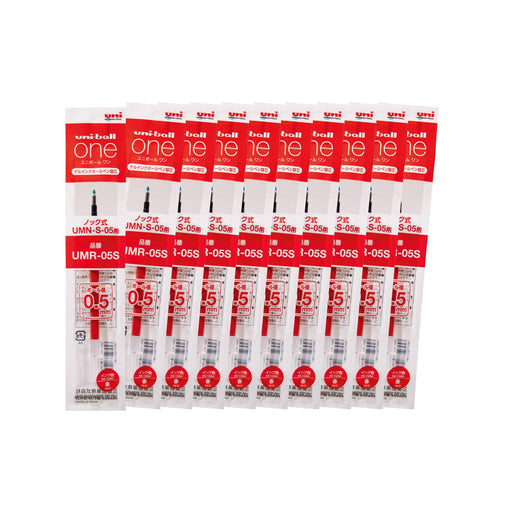 Mitsubishi Pencil Uniball One 0.5 Red 10pc Gel Pen Refill Pack Umr05S.15-Kiichin - The #1 Place for Japanese Goods in Your Hand!