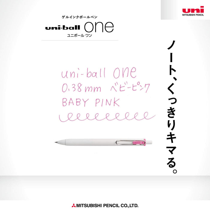 Mitsubishi Pencil Uniball One Gel Ballpoint Pen 0.38 Baby Pink 10-Pack-Kiichin - The #1 Place for Japanese Goods in Your Hand!