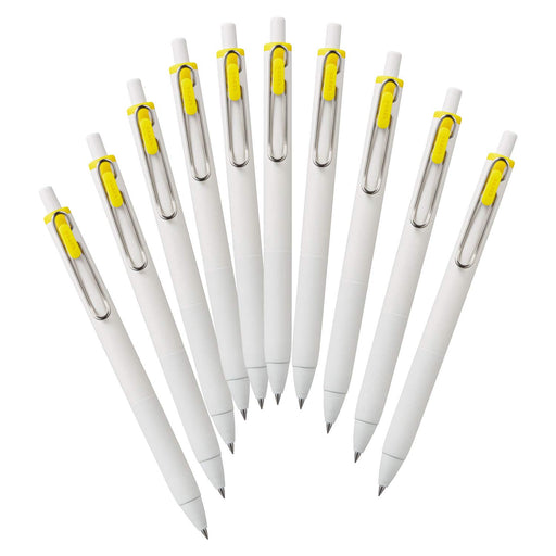 Mitsubishi Pencil Uniball One 0.5 Gel Ballpoint Pen Yellow 10 Pieces Pack-Kiichin - The #1 Place for Japanese Goods in Your Hand!