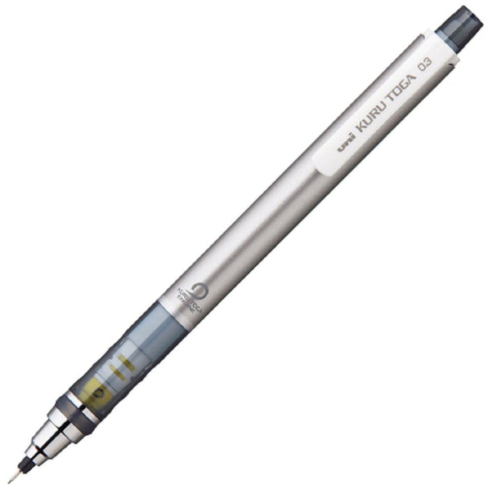 Mitsubishi Pencil Kurtoga Mechanical Pencil 0.3 Silver with Automatic Lead Rotation-Kiichin - The #1 Place for Japanese Goods in Your Hand!