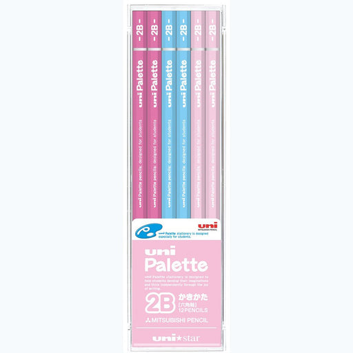 Mitsubishi Pencil Unistar 2B Drawing Pastel Pink Pencils - 1 Dozen Set-Kiichin - The #1 Place for Japanese Goods in Your Hand!