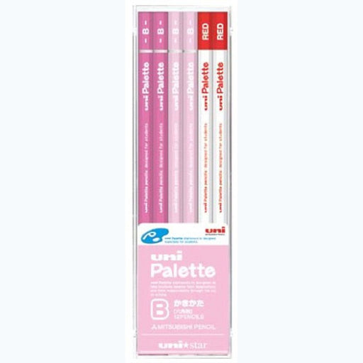 Mitsubishi Pencil Unistar Uni Palette B Red Pastel Pink 1 Dozen US1051-Kiichin - The #1 Place for Japanese Goods in Your Hand!