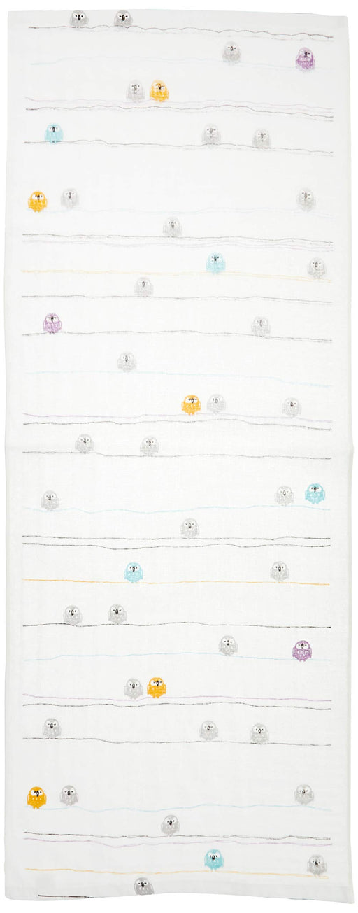 Nissen Chamber Of Commerce Japanese Lucky Owl Hand Towel Js-585-Kiichin - The #1 Place for Japanese Goods in Your Hand!