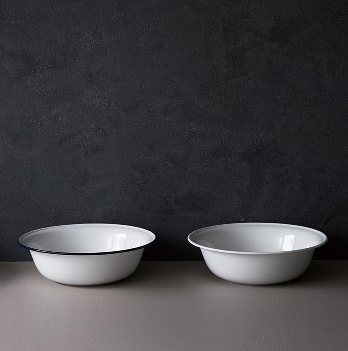 Noda Horo Enamel 4L Wash Basin Footbath Made in Japan White