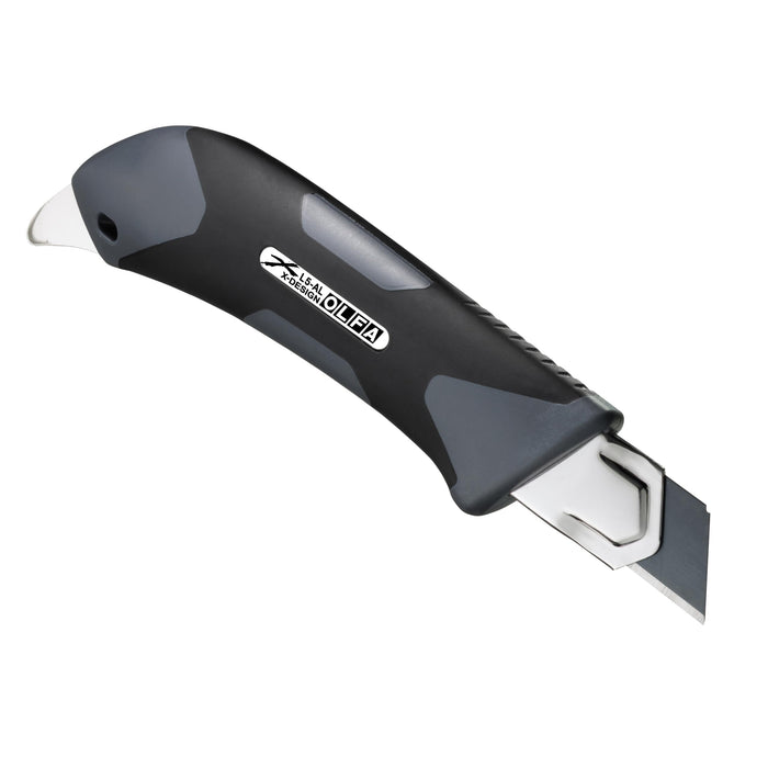 Olfa Hyper Al Type Utility Knife Gray with Auto-Lock and Black Blade 193B-Gry
