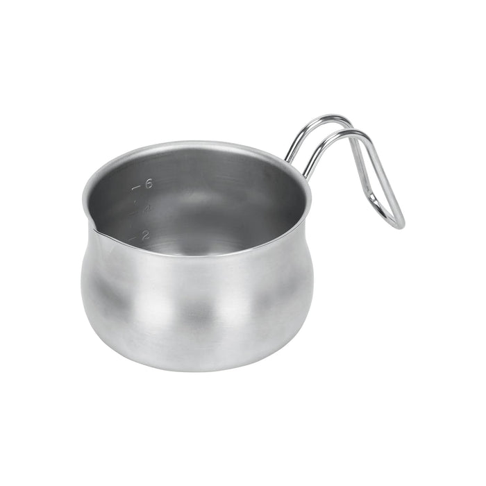 Pearl Metal Cook Pot 12cm Stainless Steel with Scale for Gas Stove Japan-Kiichin - The #1 Place for Japanese Goods in Your Hand!