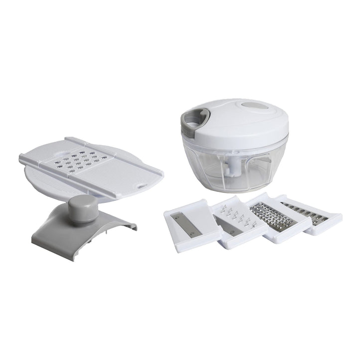Pearl Metal Simplice Chopper Grater Slicer Julienne Set C-1065 White-Kiichin - The #1 Place for Japanese Goods in Your Hand!
