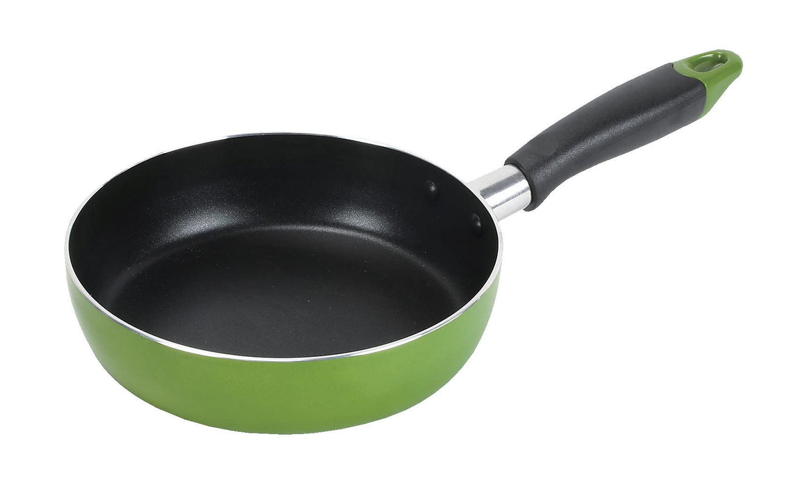 Pearl Metal Waco Trading 18cm Green Nonstick Frying Pan IH Compatible-Kiichin - The #1 Place for Japanese Goods in Your Hand!