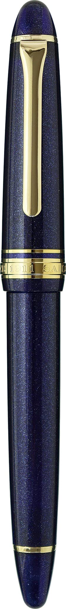 Sailor Fountain Pen Profit Light Gold Trim Shining Blue Zoom 11-1038-740-Kiichin - The #1 Place for Japanese Goods in Your Hand!