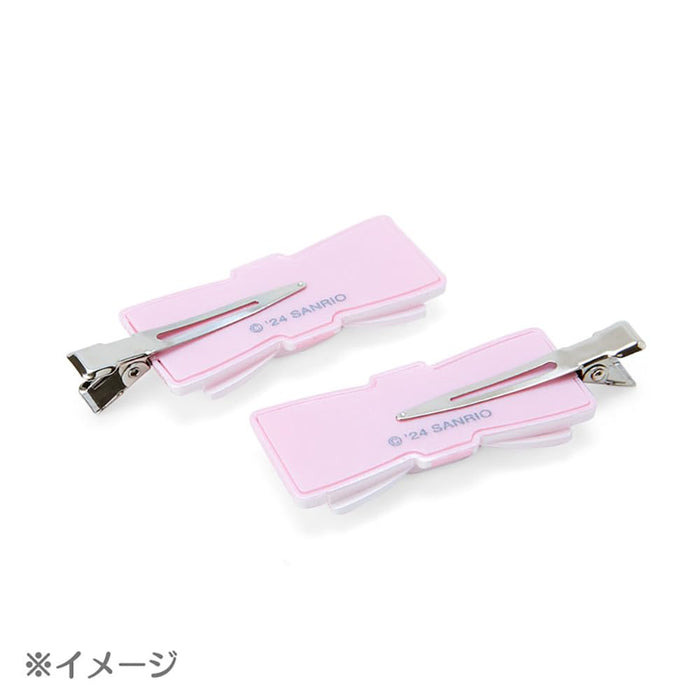 Sanrio My Melody Ribbon Hair Clip - Quilted Bangs Clip 2.5x5.5x0.7 cm-Kiichin - The #1 Place for Japanese Goods in Your Hand!