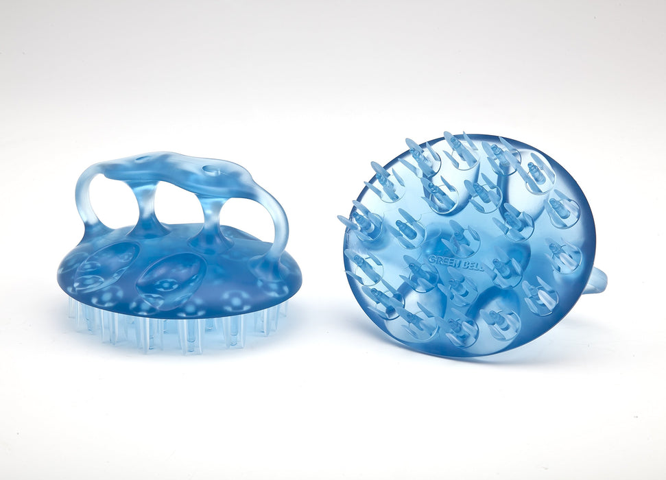 Green Bell Craftsmanship GT-500 Blue Shampoo Brush for Scalp Massage