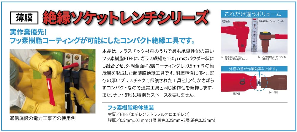 Top Kogyo Insulated Socket Wrench Set 9.5mm Drive 14-Piece with Case-Kiichin - The #1 Place for Japanese Goods in Your Hand!