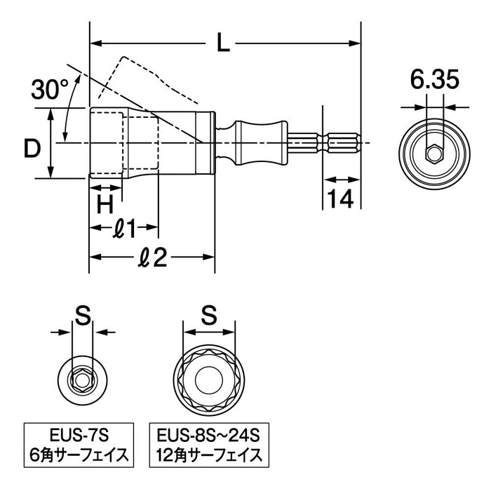 Top Kogyo Universal Socket Set 10pc 7-24mm Swivel 30° with Case Made in Japan-Kiichin - The #1 Place for Japanese Goods in Your Hand!