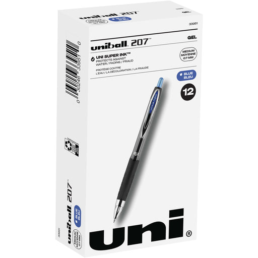 Mitsubishi Pencil Uni-Ball 207 Blue Medium Point Retractable Gel Pen 24 Ct-Kiichin - The #1 Place for Japanese Goods in Your Hand!