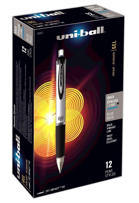 Mitsubishi Pencil Uni-Ball 207 RT Retractable Gel Pen Bold Point 1.0mm Blue Ink 12 Count-Kiichin - The #1 Place for Japanese Goods in Your Hand!