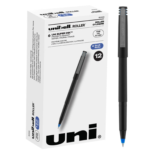 Mitsubishi Pencil Uni-Ball Fine Point Blue Ink Roller Ball Pens Pack of 12-Kiichin - The #1 Place for Japanese Goods in Your Hand!