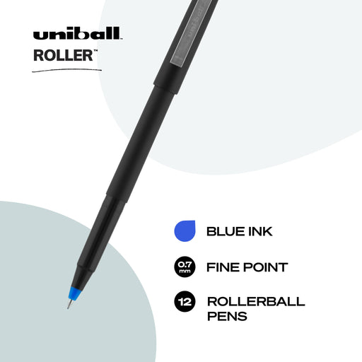 Mitsubishi Pencil Uni-Ball Fine Point Blue Ink Roller Ball Pens Pack of 12-Kiichin - The #1 Place for Japanese Goods in Your Hand!