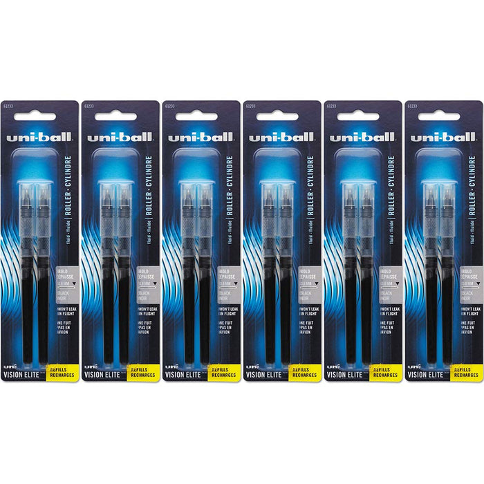 Mitsubishi Pencil Uni-Ball Vision Elite Bold Nib 0.8mm Refill 6 Pack Black Ink-Kiichin - The #1 Place for Japanese Goods in Your Hand!