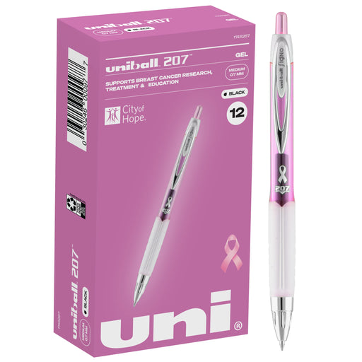 Mitsubishi Pencil Uniball 207 Retractable Gel Pen Medium Point 0.7mm Black 12 Count-Kiichin - The #1 Place for Japanese Goods in Your Hand!