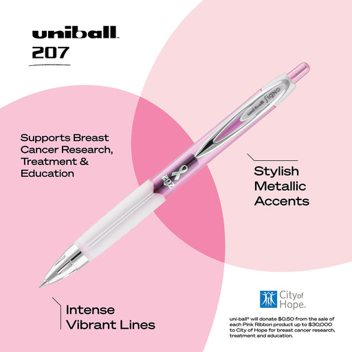 Mitsubishi Pencil Uniball 207 Retractable Gel Pen Medium Point 0.7mm Black 12 Count-Kiichin - The #1 Place for Japanese Goods in Your Hand!