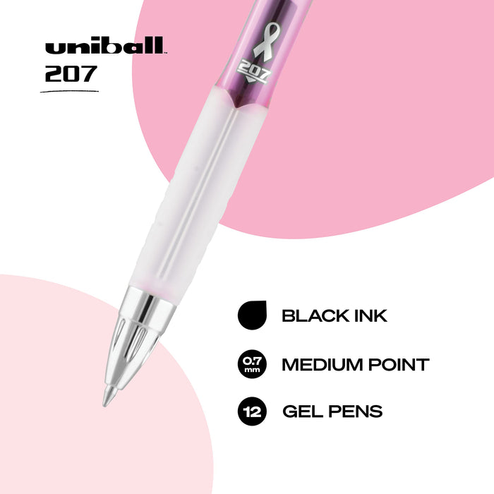 Mitsubishi Pencil Uniball 207 Retractable Gel Pen Medium Point 0.7mm Black 12 Count-Kiichin - The #1 Place for Japanese Goods in Your Hand!