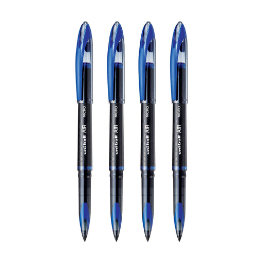 Mitsubishi Pencil Uniball Air Micro 188M Set of 4 Blue Pens-Kiichin - The #1 Place for Japanese Goods in Your Hand!