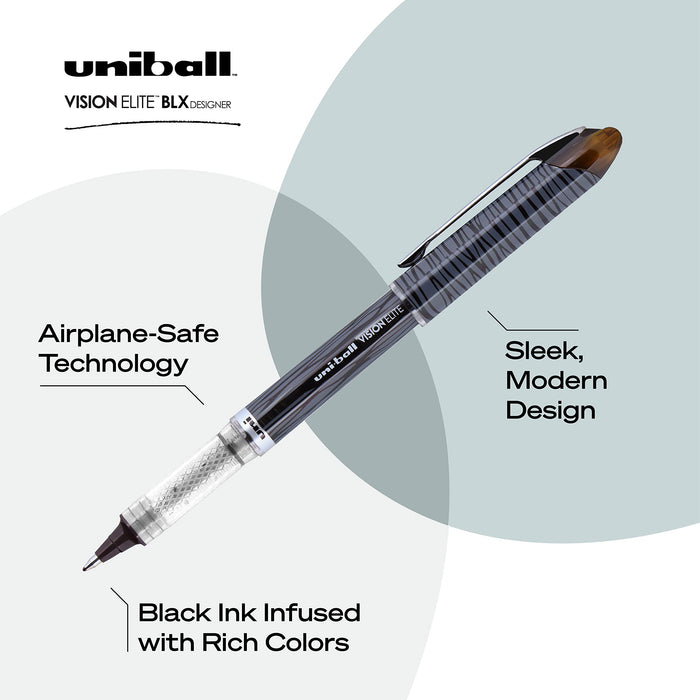 Mitsubishi Pencil Uniball Vision Elite 4-Count Water-Based Designer Series Ballpoint Pen-Kiichin - The #1 Place for Japanese Goods in Your Hand!