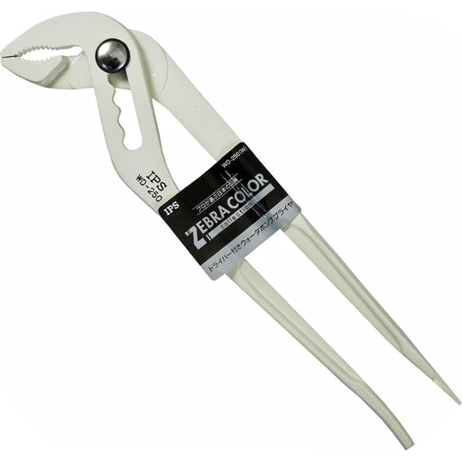Igarashi Plyer Zebra White WD-250(W) Water Pump Pliers with IPS Driver-Kiichin - The #1 Place for Japanese Goods in Your Hand!