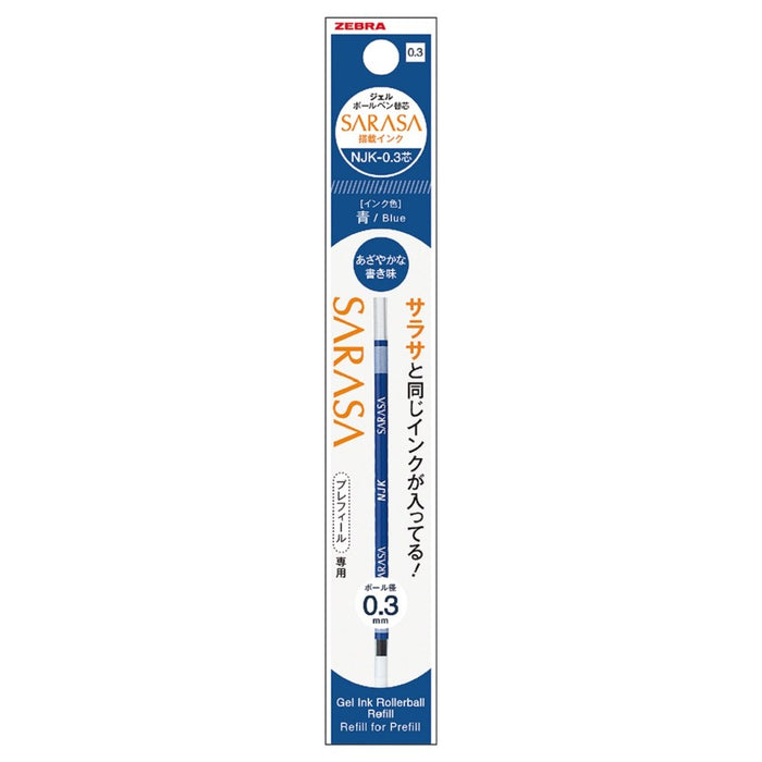 Zebra Prefeel Sarasa Blue Ballpoint Pen Refill 0.3 Lead 10 Pieces-Kiichin - The #1 Place for Japanese Goods in Your Hand!