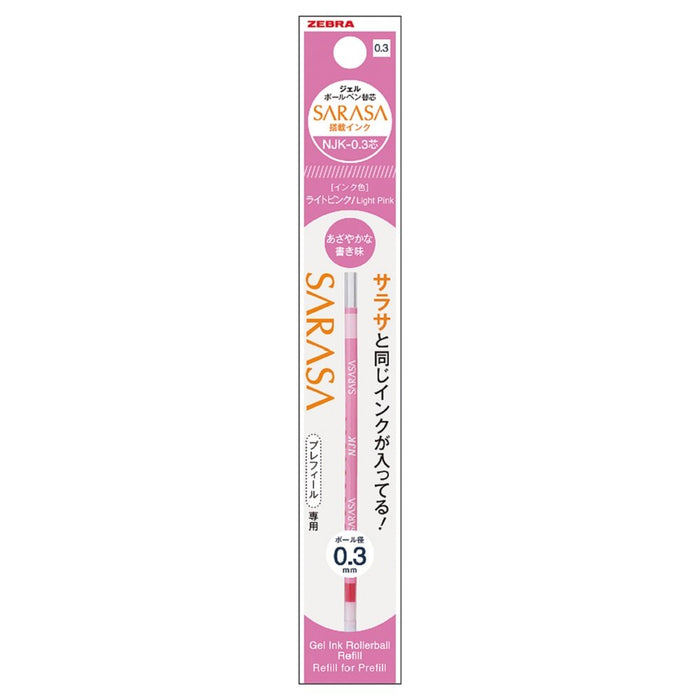 Zebra Prefeel Sarasa Light Pink 0.3 Lead Ballpoint Pen Refill Pack of 10-Kiichin - The #1 Place for Japanese Goods in Your Hand!