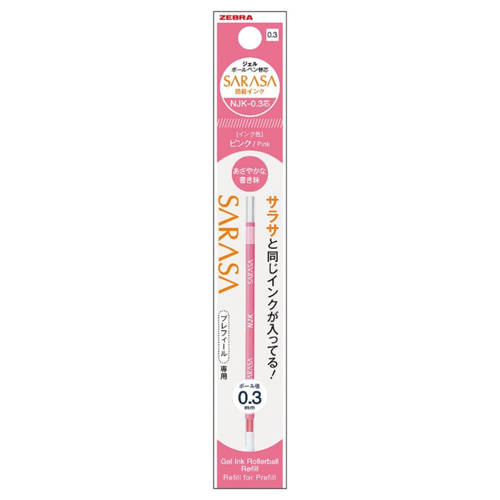 Zebra Prefeel Sarasa Ballpoint Pen Refill | 0.3 Lead Pink Ink 10 Pieces-Kiichin - The #1 Place for Japanese Goods in Your Hand!