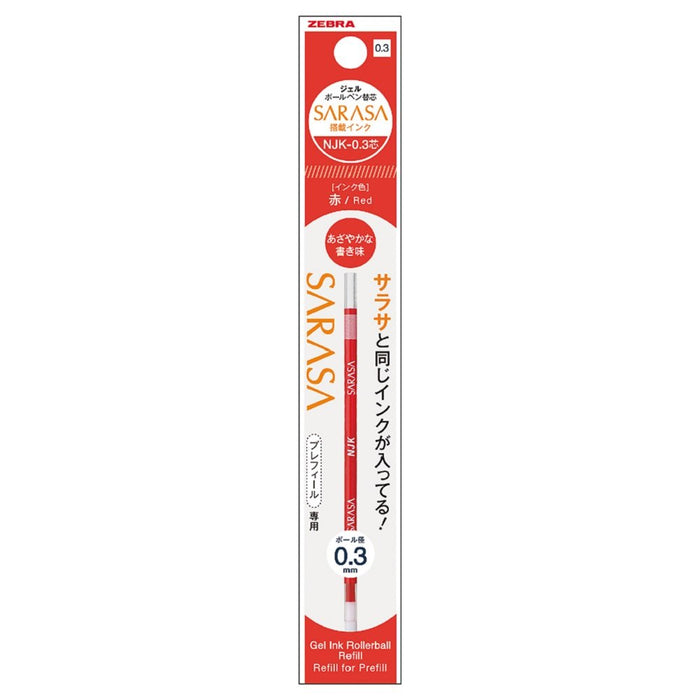 Zebra Prefeel Sarasa Ballpoint Pen with 0.3 Lead 10-Piece Red Refill Pack-Kiichin - The #1 Place for Japanese Goods in Your Hand!
