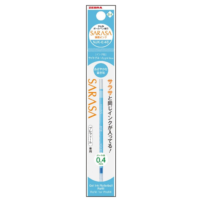 Zebra Prefeel Sarasa Light Blue Ballpoint Pen Refill Njk-0.4 Lead Pack of 10-Kiichin - The #1 Place for Japanese Goods in Your Hand!