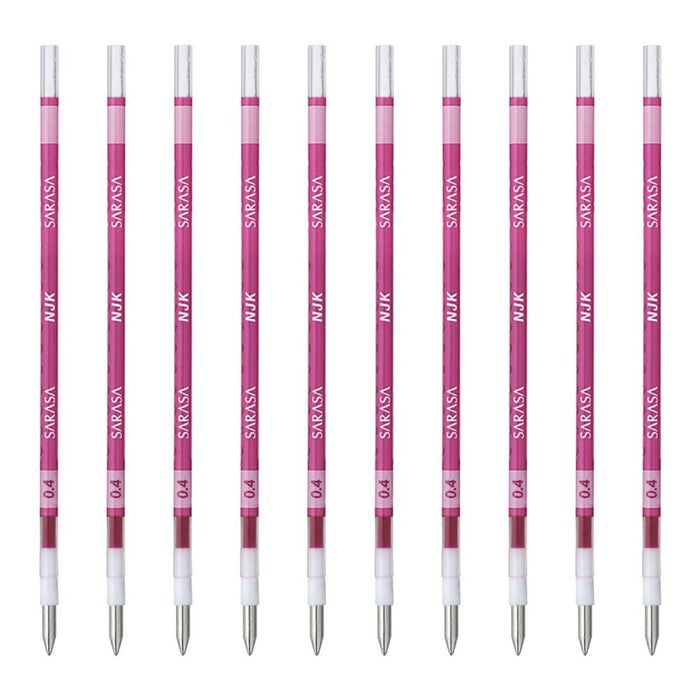 Zebra Prefeel Sarasa Njk-0.4 Magenta Ballpoint Pen Refill 10 Pieces-Kiichin - The #1 Place for Japanese Goods in Your Hand!