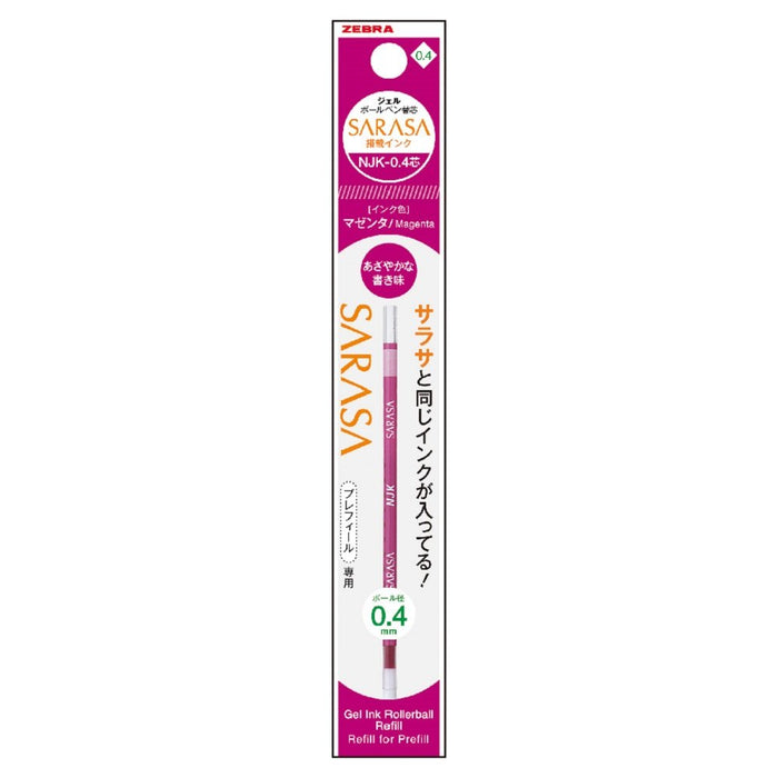 Zebra Prefeel Sarasa Njk-0.4 Magenta Ballpoint Pen Refill 10 Pieces-Kiichin - The #1 Place for Japanese Goods in Your Hand!
